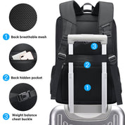 NEUER BANGE 1,56-Zoll-Laptop-Rucksack für Herren, Rucksäcke für Geschäftsreisen mit USB-Ladeanschluss, Weekender-Handgepäck-Rucksack 1