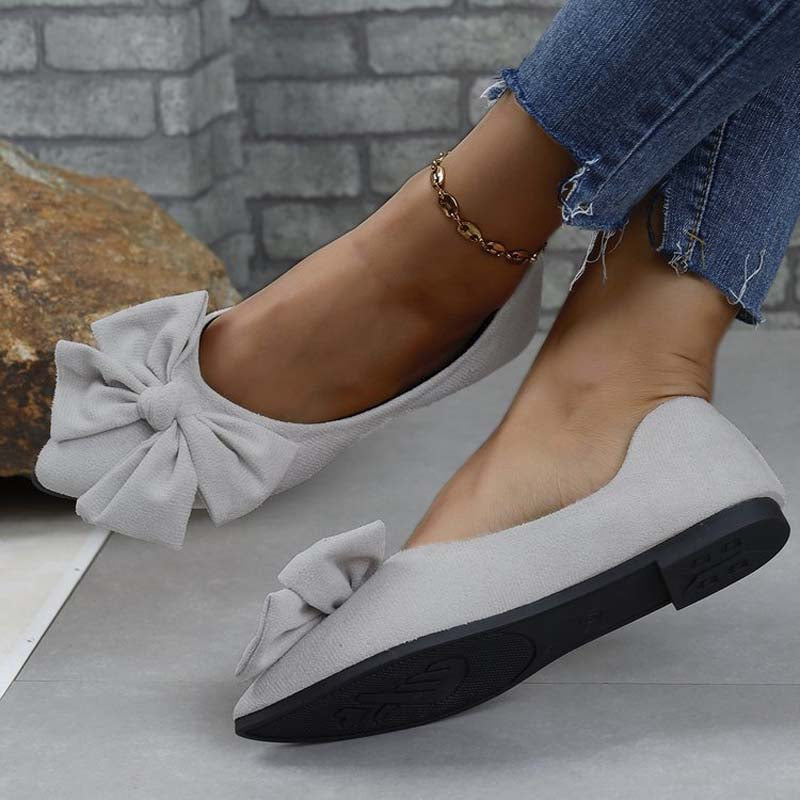 Lena | Spitz-Zehen Ballerinas – Femininer Look mit Schleife