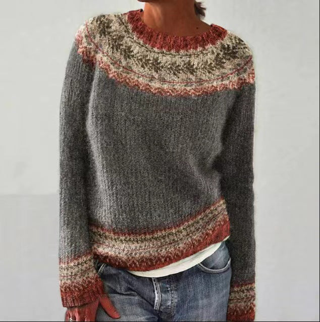 Damenpullover Winter Vintage Design – Weicher Strickpullover | DANIQUE