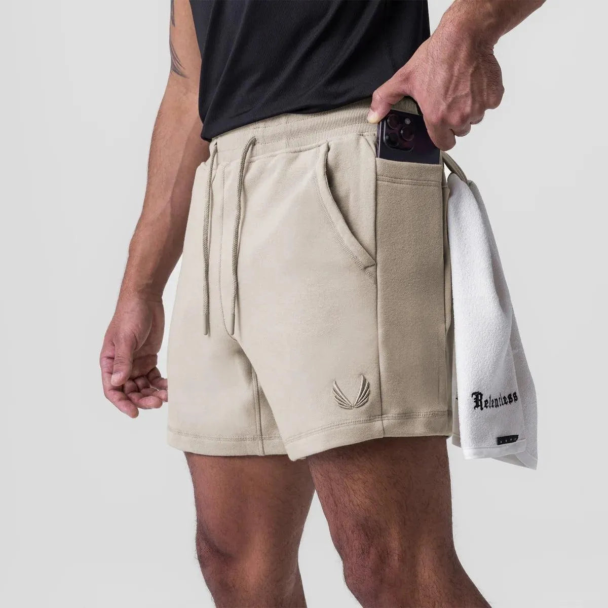  Herren -sportliche Shorts - atmungsaktiver Stoff - elastischer Bund - Seitentaschen - Sport & Casual-1