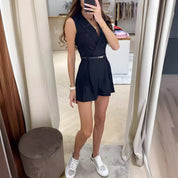 MINA | Kurzer Jumpsuit ärmellos