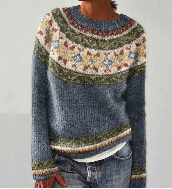 Damenpullover Winter Vintage Design – Weicher Strickpullover | DANIQUE