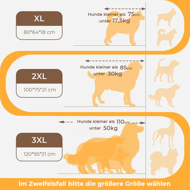 Orthopädisches Hundekissenbett – Großes, dickes Hundebett mit Nackenstütze und abnehmbarem, waschbarem Bezug 8