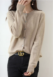 Hanna | Elegante und bequeme Damenstrickjacke mit Kragen