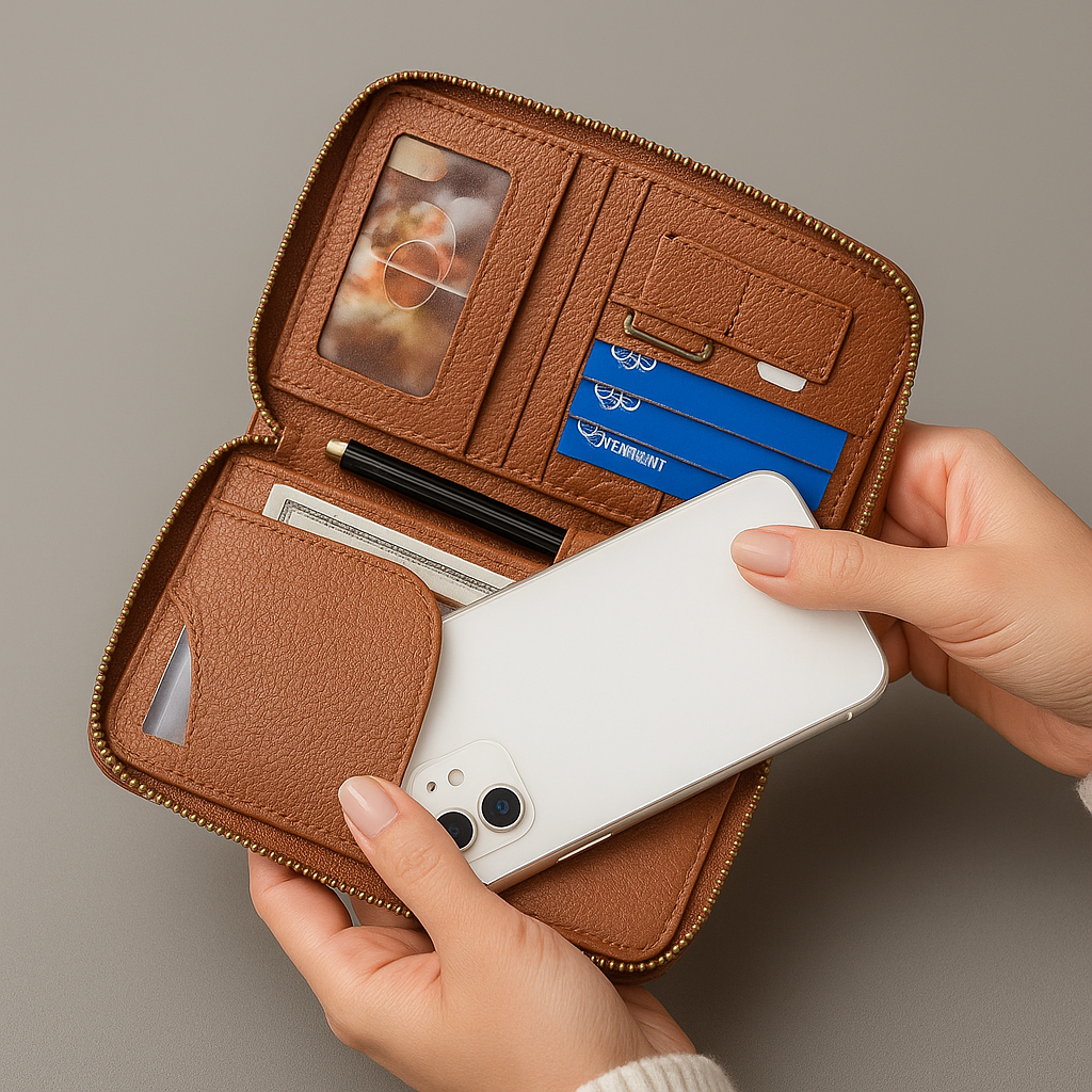 Premium RFID-geschütztes Reiseportemonnaie für ultimativen Schutz