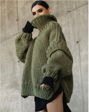 Alina | Kuschelig Oversize Strickpullover für Damen