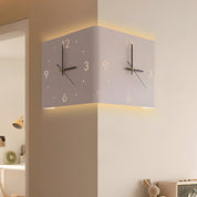 Quadratisch metallstile hinterleuchtete Led -Ecke Wanduhr moderne Wanddekoration 1