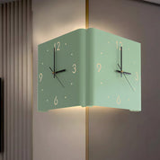 Quadratisch metallstile hinterleuchtete Led -Ecke Wanduhr moderne Wanddekoration 11