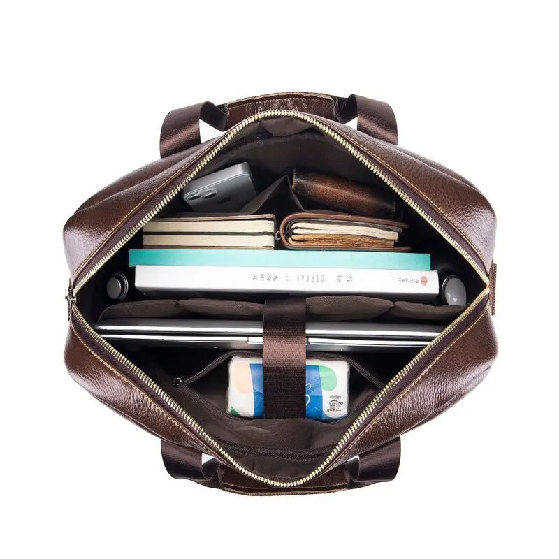 Alexander | Leren Crossbody Messenger Laptoptasche Reisetasche
