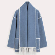 Hermia | Eleganter Damenmantel mit Schal – Stilvoller Wintermantel