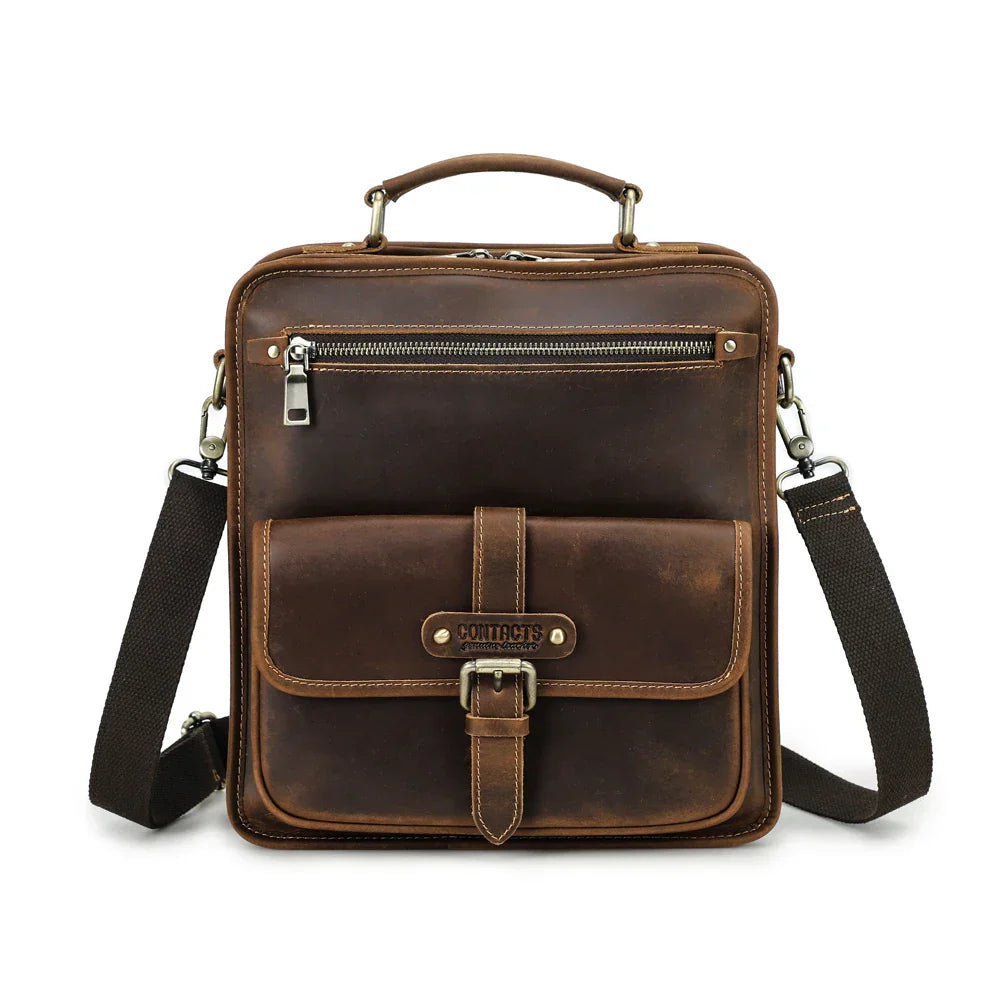 Lucas | Leder Crossbody Messenger Umhängetasche