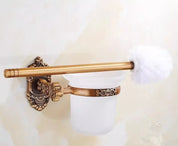  Badzubehör Set - Gravures Kupferdesign, einschließlich Handtuch und Papierhalter-6