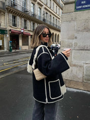 Hermia | Eleganter Damenmantel mit Schal – Stilvoller Wintermantel