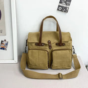 Max | Vintage Canvas Große Umhängetasche Reisetasche