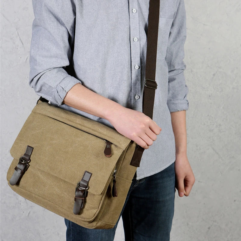 Luca | Kompakte Crossbody Messenger Laptop Reisetasche