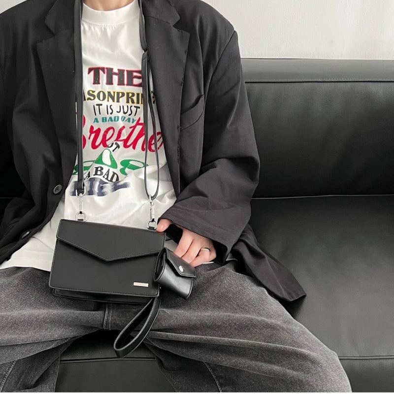 Noah | Lässige PU-Leder Kleine Crossbody Sling Tasche