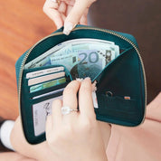 Samira | RFID-blockierender Reisepasshalter Reisegeldbörse mit Handgelenkband