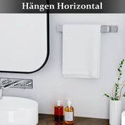  Handtuchregal -Selbstadhäsive Design mit silbernen Schwarz -Finish-5