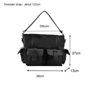 Ella | Große Kapazität Punk Leder Umhängetasche Motorrad