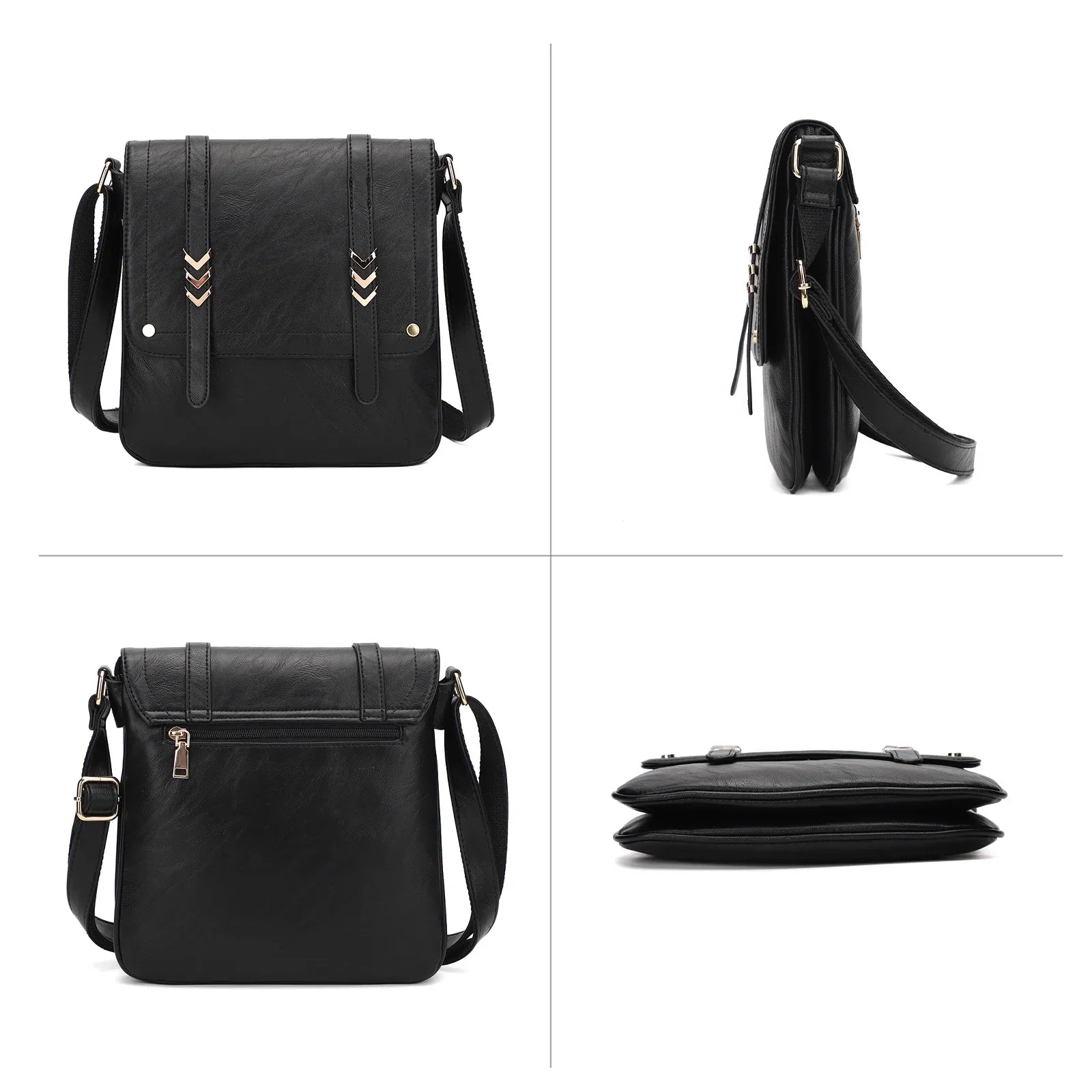 Lila | Doppeltes Fächertasche Crossbody Sling Tasche