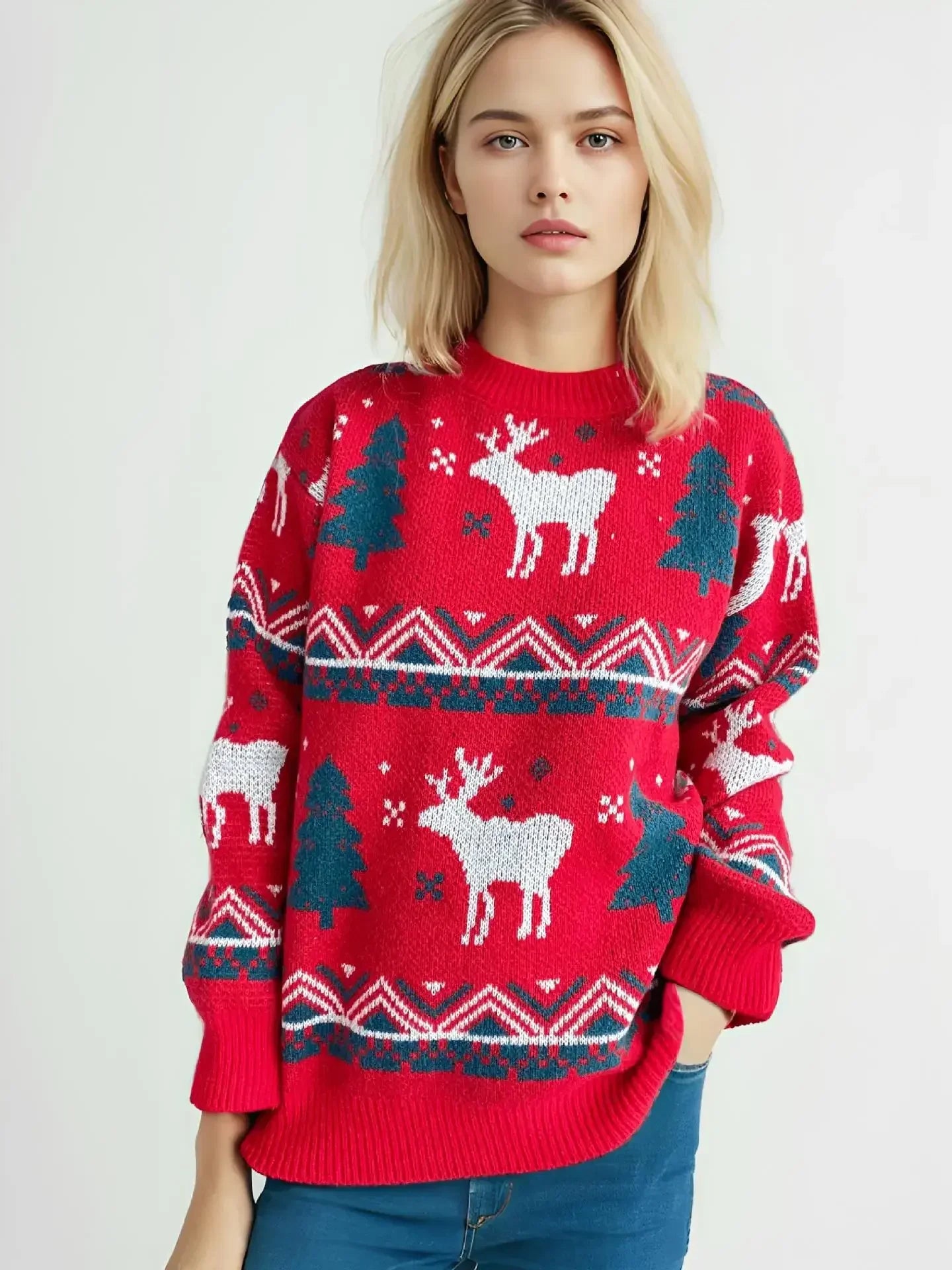 Weihnachtsfreude | Lustiger Weihnachtspullover mit Festlichem Muster