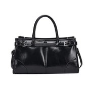 Clara | Große Retro Leder Umhängetasche