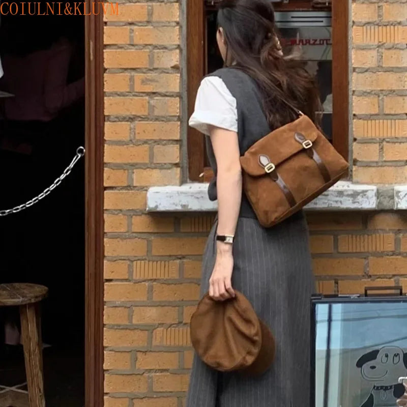 Maya | Damen Vintage Doppelgurt Crossbody Messenger Tasche