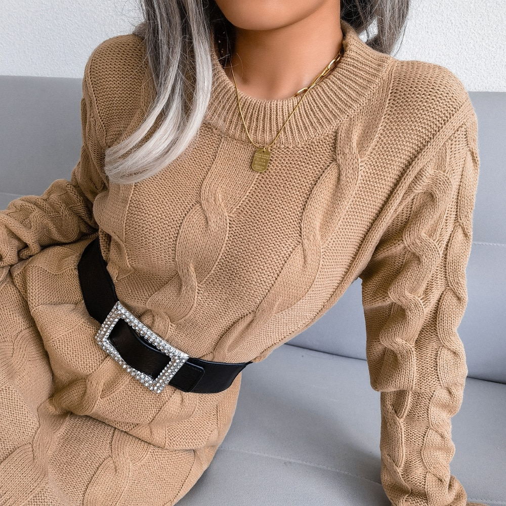 NATHALIE | Gemütliches Herbst-Strickkleid