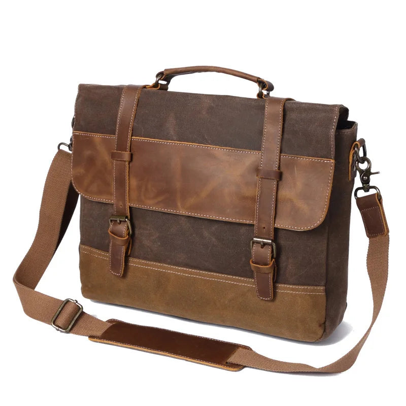 Jack | Vintage Wasserabweisende Canvas Umhängetasche Reisetasche