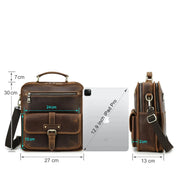 Lucas | Leder Crossbody Messenger Umhängetasche