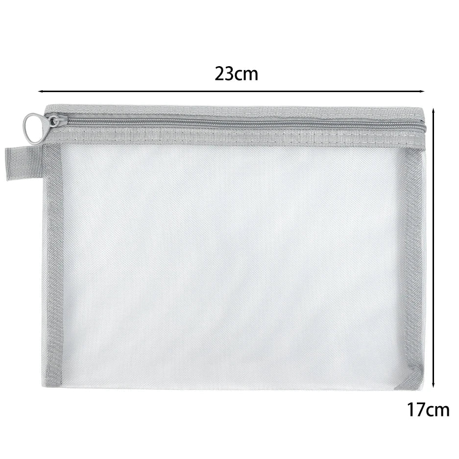 Keily | 3-teiliges Nylon-Mesh Kosmetik- und Toilettenbeutel-Set