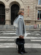 Hermia | Eleganter Damenmantel mit Schal – Stilvoller Wintermantel