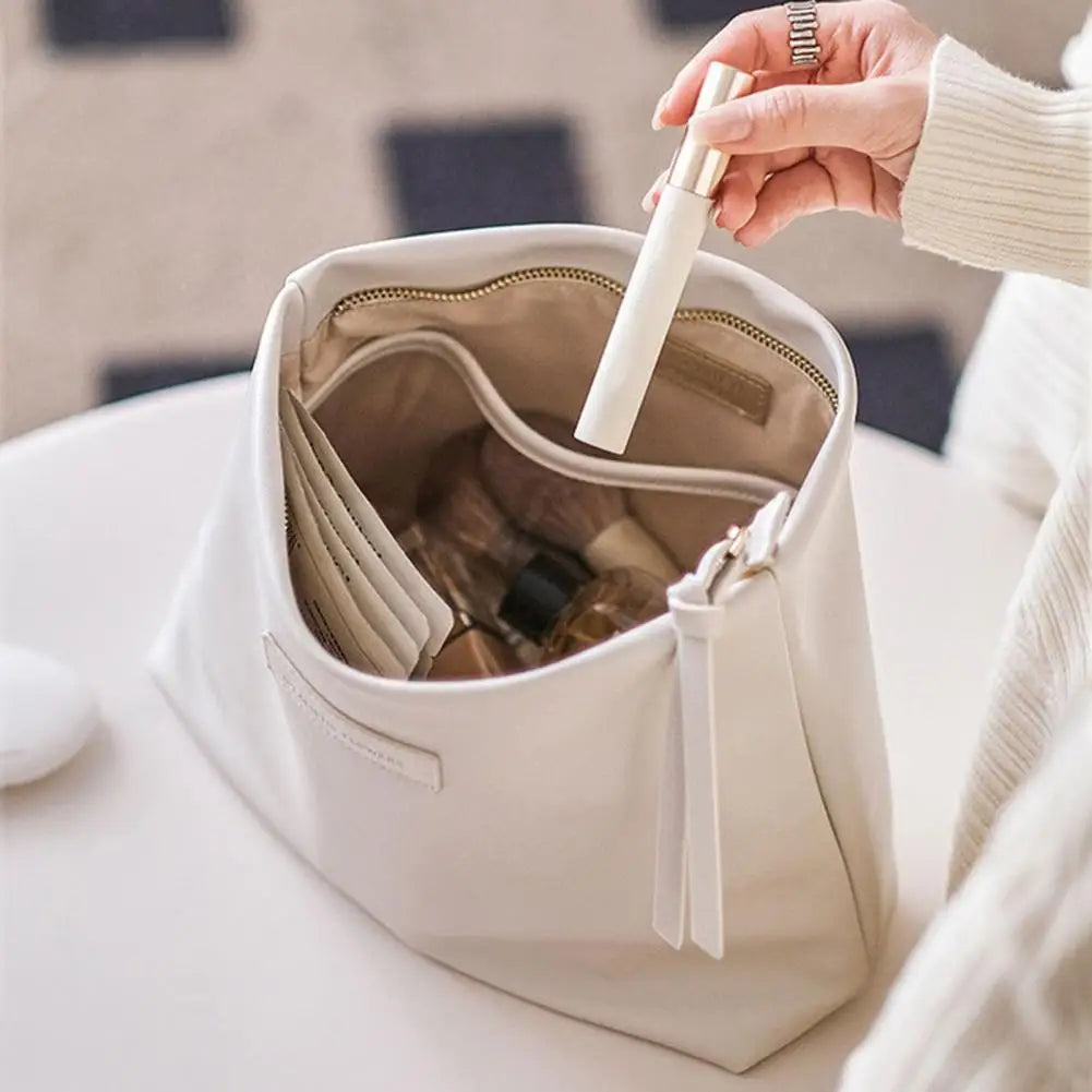 Nori | Damen Kosmetiktasche aus PU-Leder mit großem Fassungsvermögen