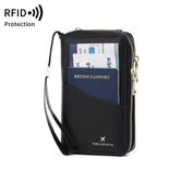 Valery | RFID-blockierende Reisepasshülle mit Trageriemen