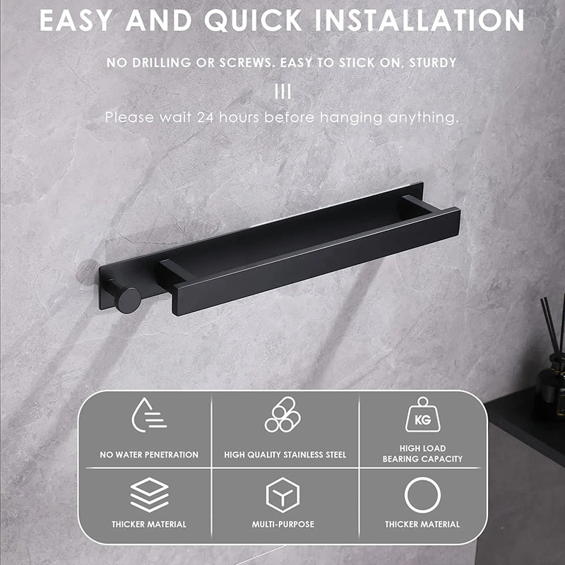  Stickrack - Selbstadhäsive Handtuchregal - Bohrer - frei und kompakt für Badezimmer-3