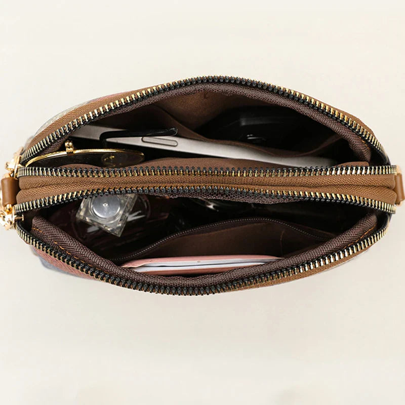 Sophie | Damen Patchwork Leder Mini Umhängetasche