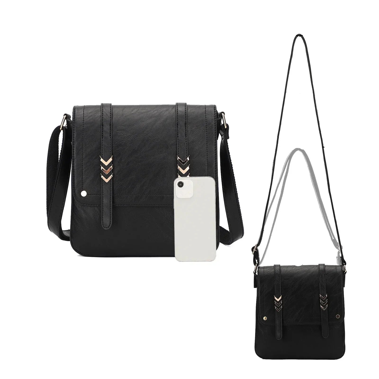 Lila | Doppeltes Fächertasche Crossbody Sling Tasche