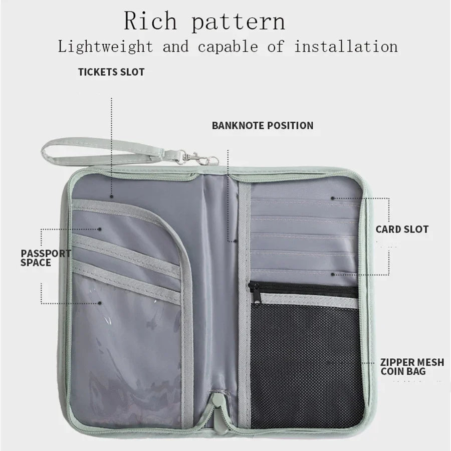 Kya | Reisewallet mit großem Fassungsvermögen und RFID-Schutz für Pässe