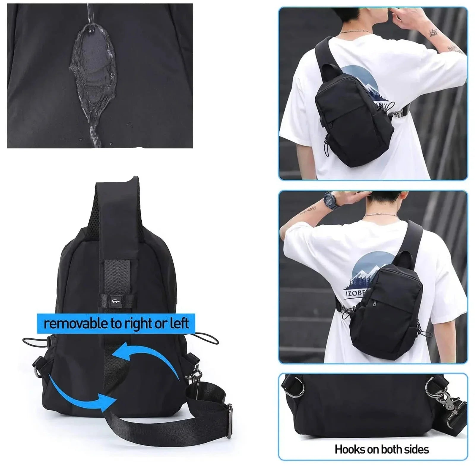 Aaron | Wasserfeste Taktische Kleine Crossbody Bauchtasche