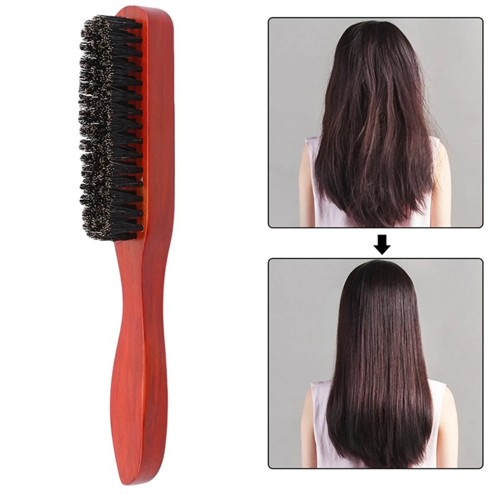 Salonsculpt - Schlankes hölzerne Nackpinsel für DIY -Friseur-5