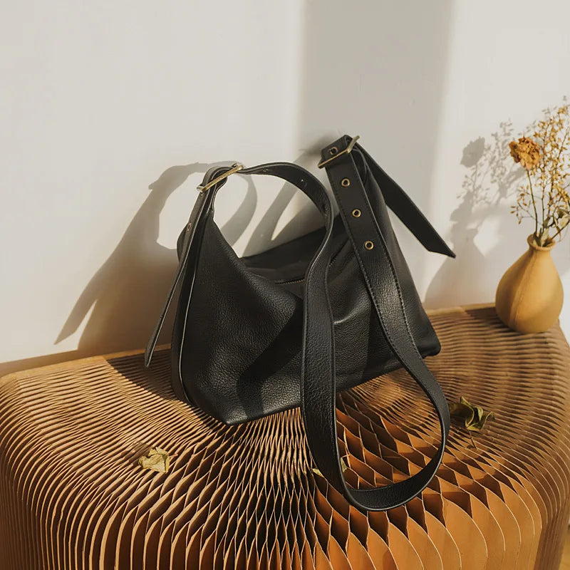 Lena | Mode Retro Rindsleder Umhängetasche