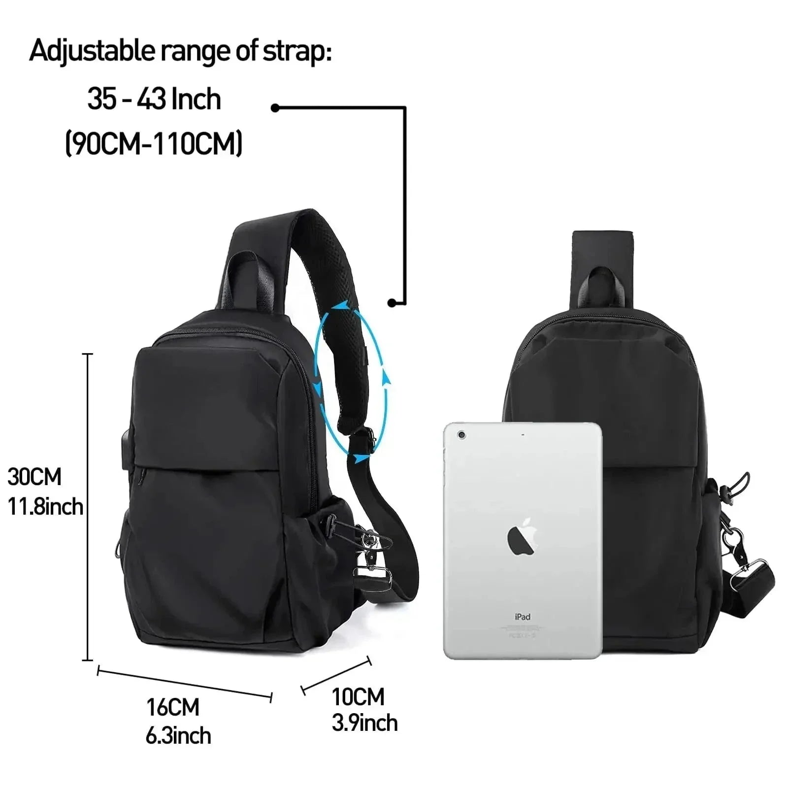 Aaron | Wasserfeste Taktische Kleine Crossbody Bauchtasche