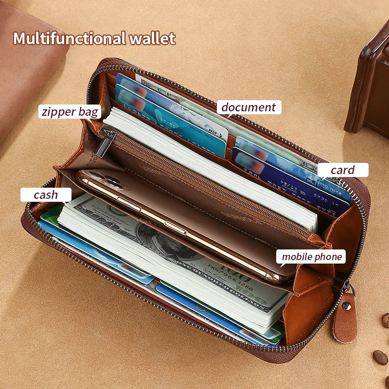 Jream | Antidiebstahl Leder Reisebörse