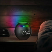 Multifunktionaler Bluetooth -Weckerlautsprecher mit LED -Display und farbenfrohe Nachtlicht - 2200 mAh Akku-4