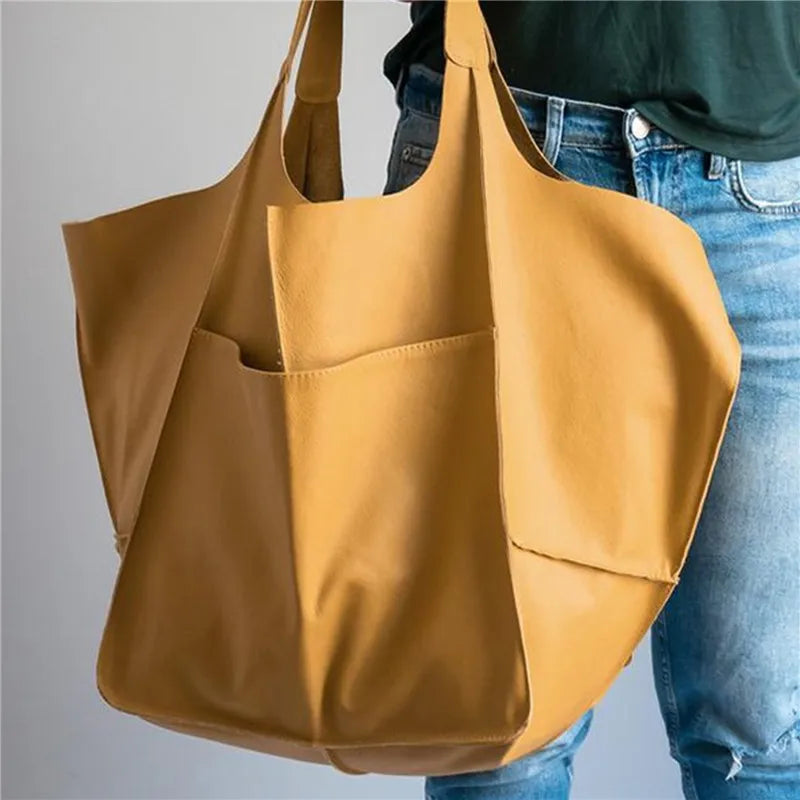 Lily | Damen Große Vegane Leder Tote Schultertasche