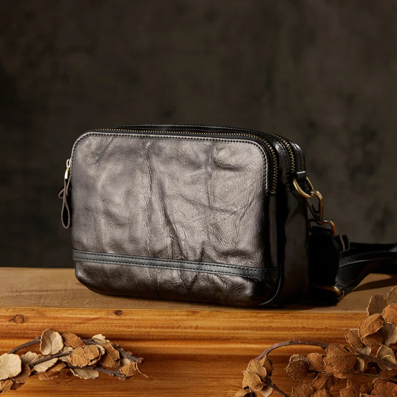 Milo | Retro Echte Leder Umhängetasche