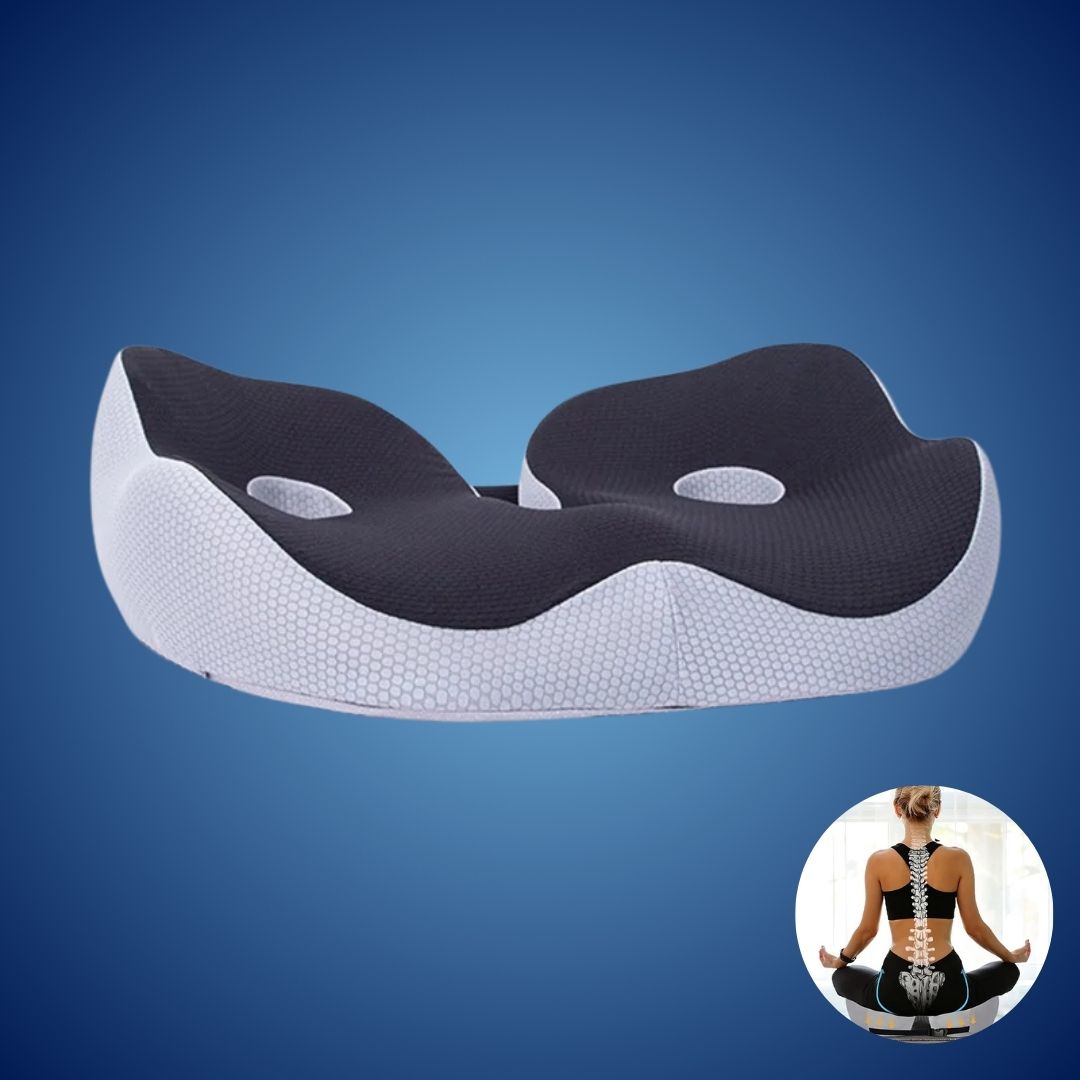 SITSMART Einstellbarer Speicherschaum Sit Knochenrelief | Sitzkissen für Steißbeindruckschmerzen - Haltungsunterstützung in Bürostühle 0