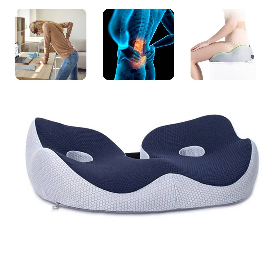 SITSMART Einstellbarer Speicherschaum Sit Knochenrelief | Sitzkissen für Steißbeindruckschmerzen - Haltungsunterstützung in Bürostühle 1