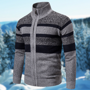 Marzell | Winterwarmer Herrenpullover Gestreifter Look