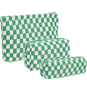 Claire | Stilvolles und funktionales kariertes Beauty-Organizer-Set